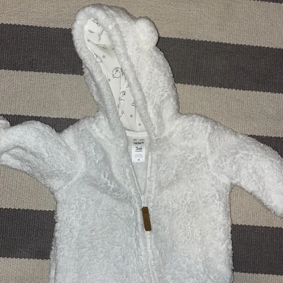 Carters cozy fleece zip up 3M - Picture 2 of 4